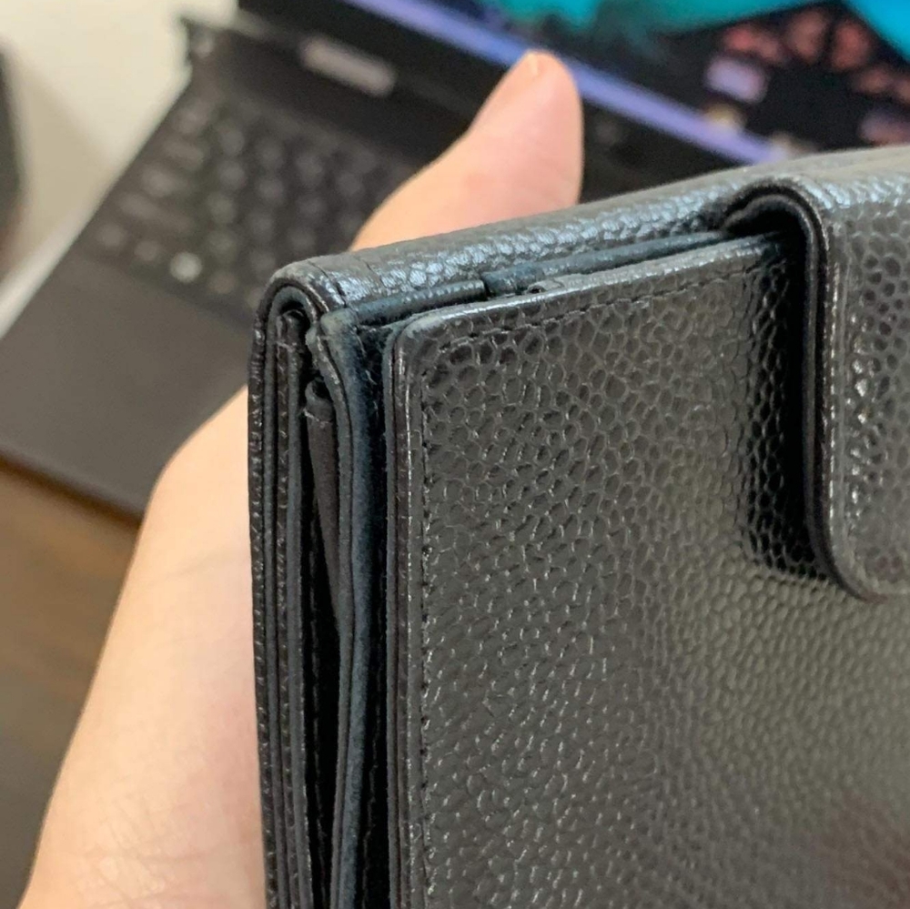 Authentic Chanel Caviar Black Compact Wallet - Picture 8 of 16